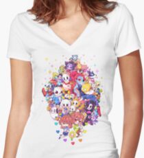 Undertale Color Women's Fitted V-Neck T-Shirt