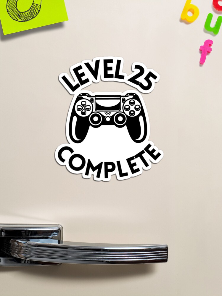 Level 25 Complete: 25th Birthday Gift Gamepad Gamer Graphic T-Shirt Pin  for Sale by LayerWear