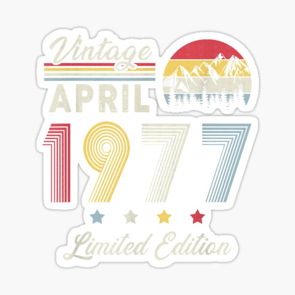 Landscape Details about   Born In August 1974 45 Years Old Gifts Sticker