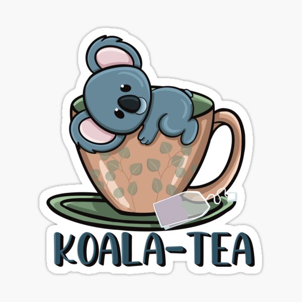 Aperçu de l'œuvre Tasse à thé Koala-Tea Pun créée et vendue par For Art Sake.