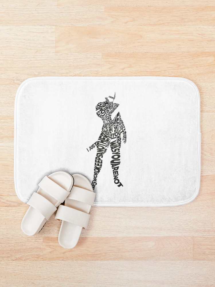 Thumbnail 1 of 6, Bath Mat, Metal Gear Rising - Raiden Typography designed and sold by RealSickness.