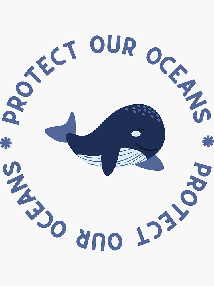 "cute blue whale ,protect our oceans ,gift for blue whale lovers