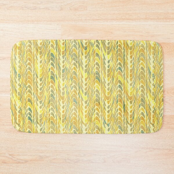 Item preview, Psychedelic Distortion Waves Pattern Print Yellow Gold  Creme Grey Orange designed and sold by Shayna Westfall.