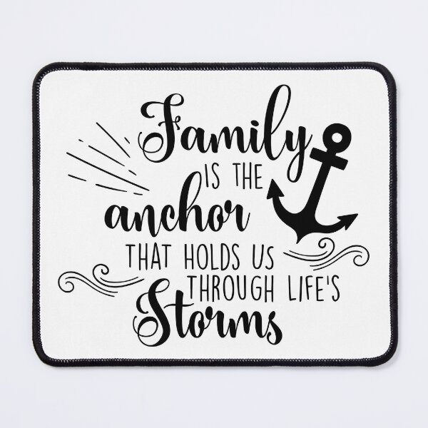 Item preview, Family is the anchor that holds us Mounted Print designed and sold by Ahmadhassira.