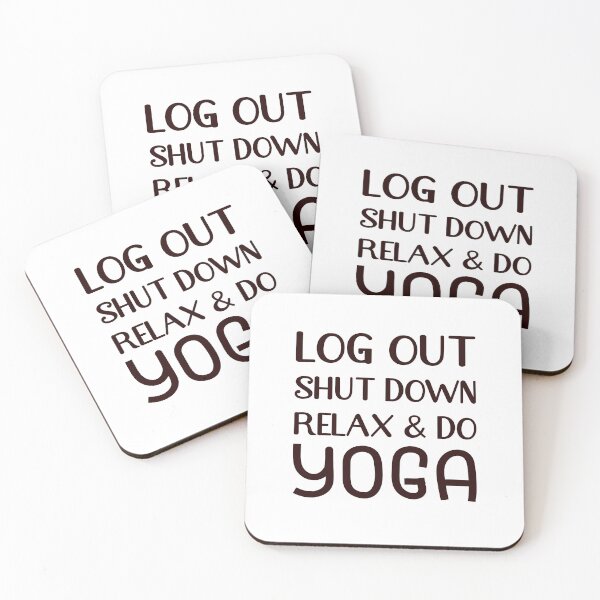 Item preview, Logout shut down relax and do yoga designed and sold by FASHIONGALLERIA.