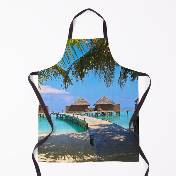 Item preview, Maldives Palm Trees Huts Overwater Bungalows designed and sold by RyansOpenDoor.