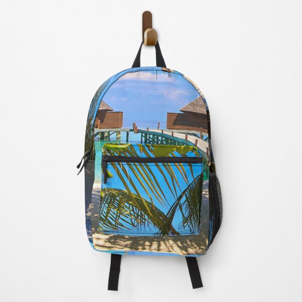 Item preview, Maldives Palm Trees Huts Overwater Bungalows designed and sold by RyansOpenDoor.