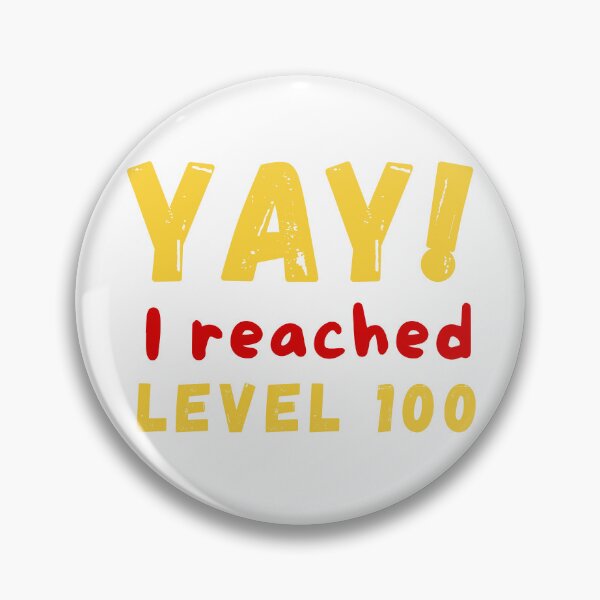 Item preview, Yay, llegué al nivel 100, 100 días de escuela, feliz día 100 de escuela cita positiva ilustración amarilla y roja. designed and sold by Coolclassy.