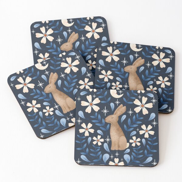 Artikelvorschau, Floral Folk Art Hare entworfen und verkauft von RebeccaFlaherty.