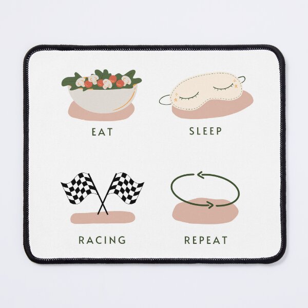 Item preview, eat sleep racing repeat designed and sold by ff1merch ..