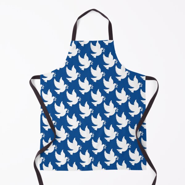Item preview, Pattern of white peace doves on blue designed and sold by colorofmagic.