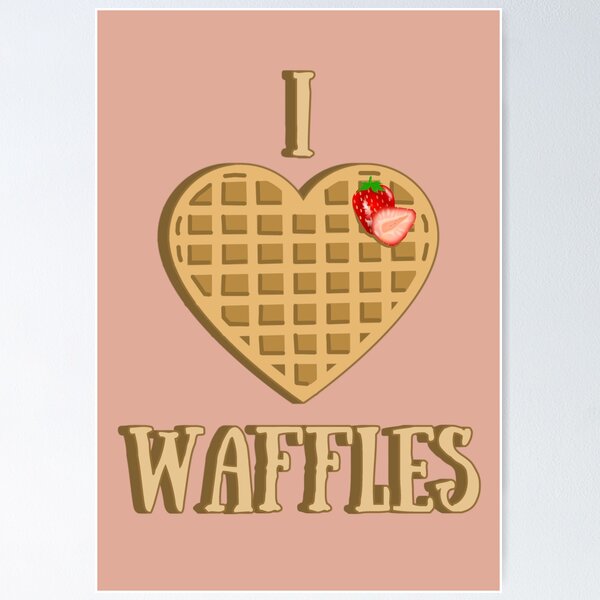 Item preview, I Heart Waffles, Fun Waffle Heart Design, Perfect For International Waffle Day designed and sold by TrulyEpoque.