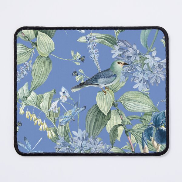 Item preview, Exotic Wildlife Amazonian Garden on Blue designed and sold by meggydesigns.