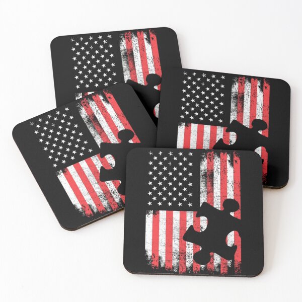 Item preview, Autism Awareness American Flag designed and sold by GoldenBuffalo79.