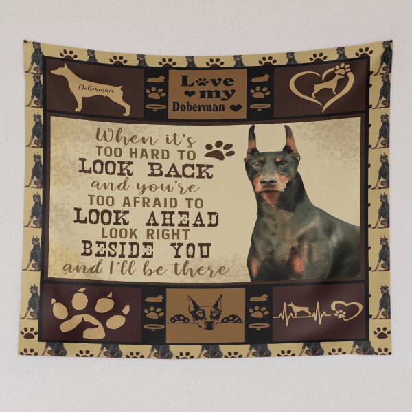 Item preview, Look Right Beside You And I'll Be There - Doberman Lover designed and sold by christinecather.