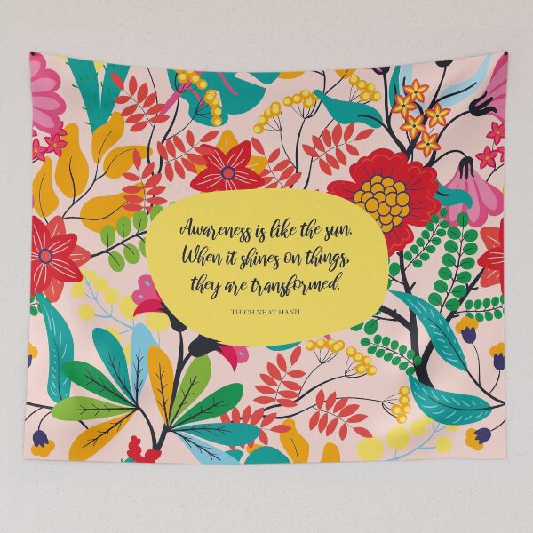 Item preview, Awareness is like the sun. When it shines on things, they are transformed. - Thich Nhat Hanh designed and sold by StudioCitrine.