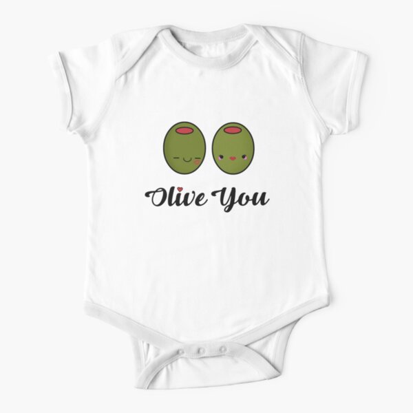 Olive You So Much Short Sleeve Baby One-Piece
