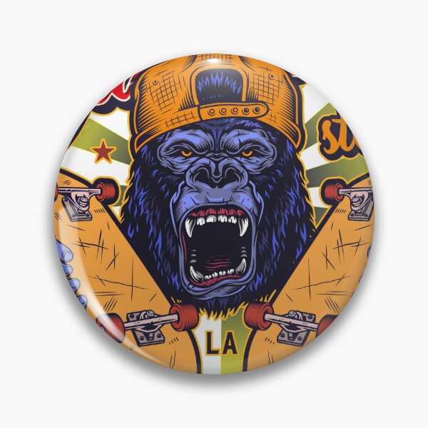 Artikelvorschau, California Dreaming State, Gorilla wütend, Schlittengorilla lustig entworfen und verkauft von Saif6X.