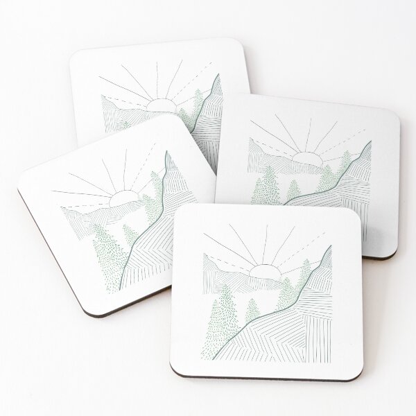 Item preview, The woods at sunrise line art ~Cute line art of the outdoors~ designed and sold by samejane.