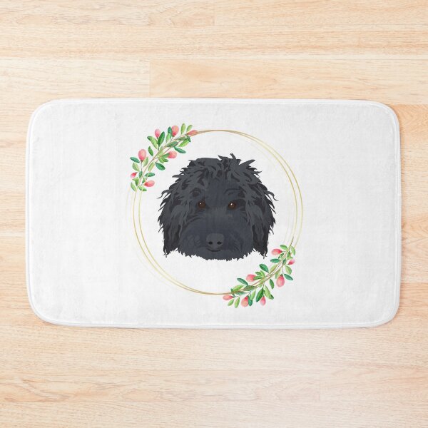 Item preview, Black Labradoodle Flower Frame designed and sold by KCPetPortraits.