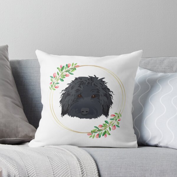 Item preview, Black Labradoodle Flower Frame designed and sold by KCPetPortraits.