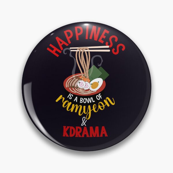 Item preview, Happiness is a bowl of ramyeon and kdrama designed and sold by Kimirina.