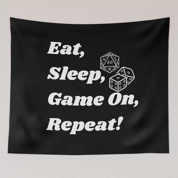 Item preview, Eat, Sleep, Game On, Repeat  designed and sold by DaydreamerDzine.