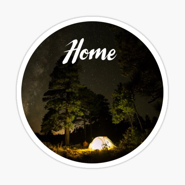 Home is Outdoors Camping Sticker