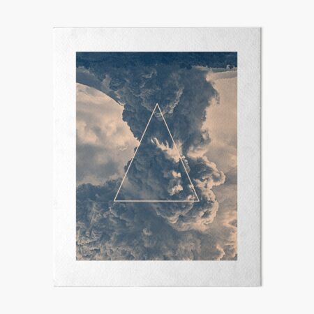Inverted Cloud Triangle Art Board Print