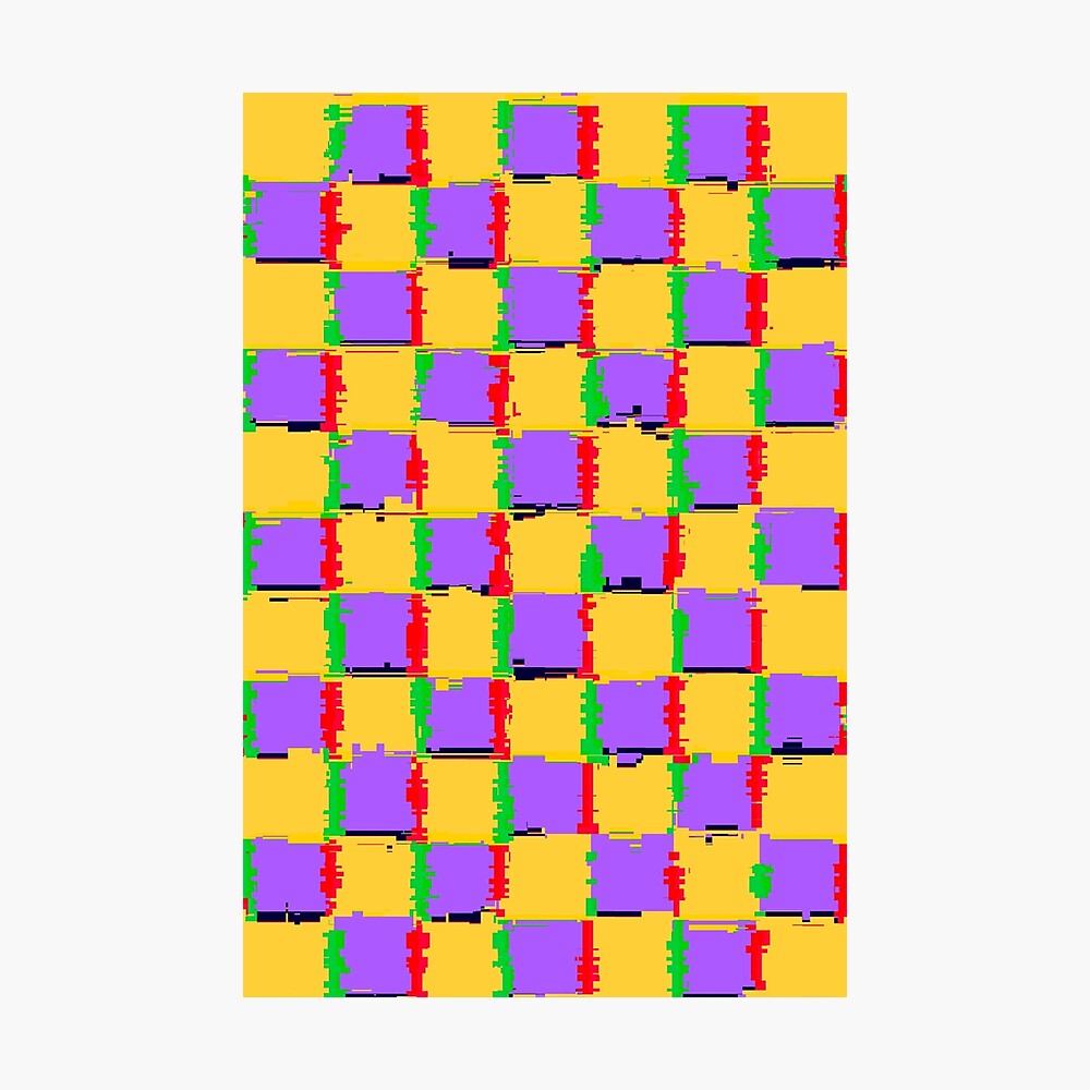 YellRetro Checkered Check Glitch Pattern | Journal