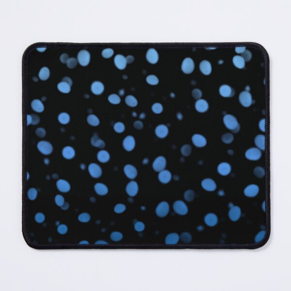 Item preview, Gradient blue bokeh dots pattern on black designed and sold by CalmingColorArt.
