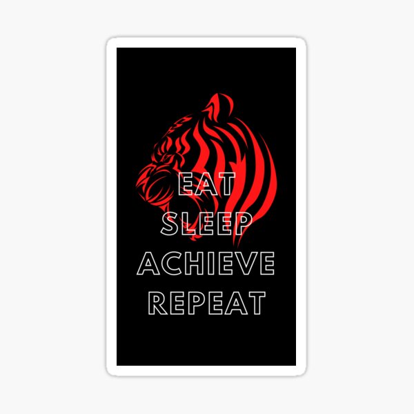 Item preview, Eat Sleep Achieve Repeat | Fierce Year of the Tiger designed and sold by Mint Tayari.