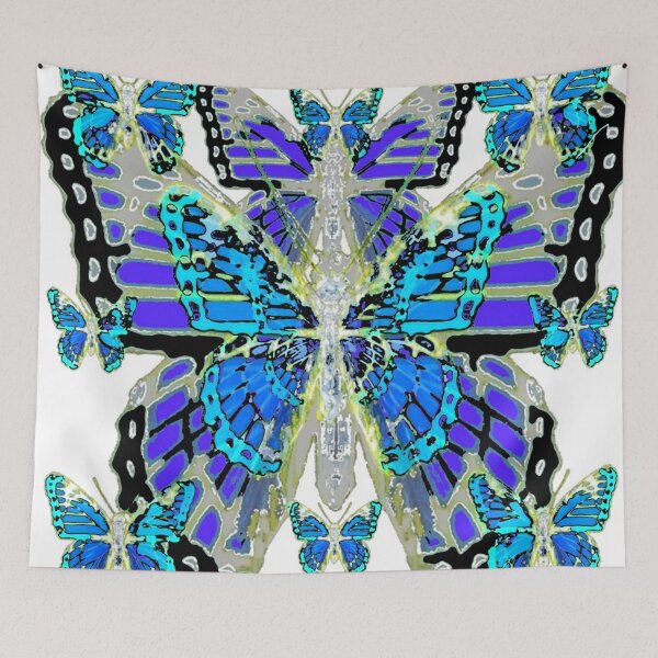 Item preview, BLUE MODERN ART MONARCH BUTTERFLIES PATTERN DESIGN designed and sold by sharlesart.