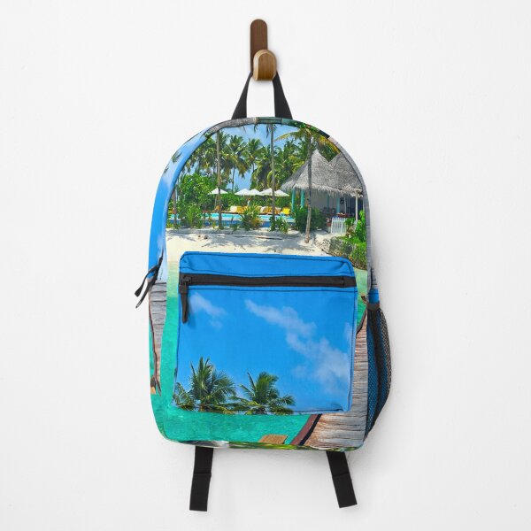 Item preview, Maldives Palm Trees Hut Boardwalk designed and sold by RyansOpenDoor.
