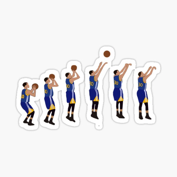 "Chef Curry Splash Jumpshot Classic TShirt" Sticker by amiyacunni