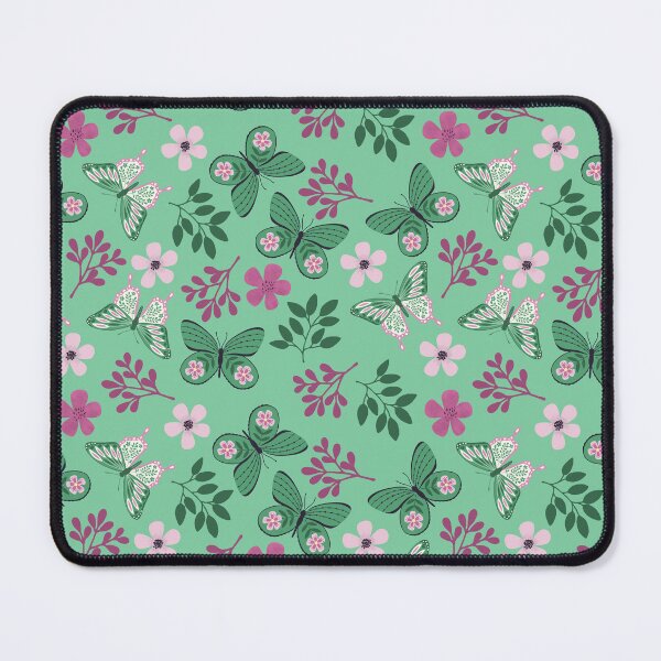 Item preview, Floral and butterfly pattern - Spring in pink and green designed and sold by FunnyChameleon.