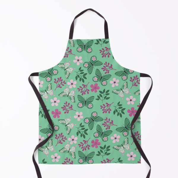 Item preview, Floral and butterfly pattern - Spring in pink and green designed and sold by FunnyChameleon.