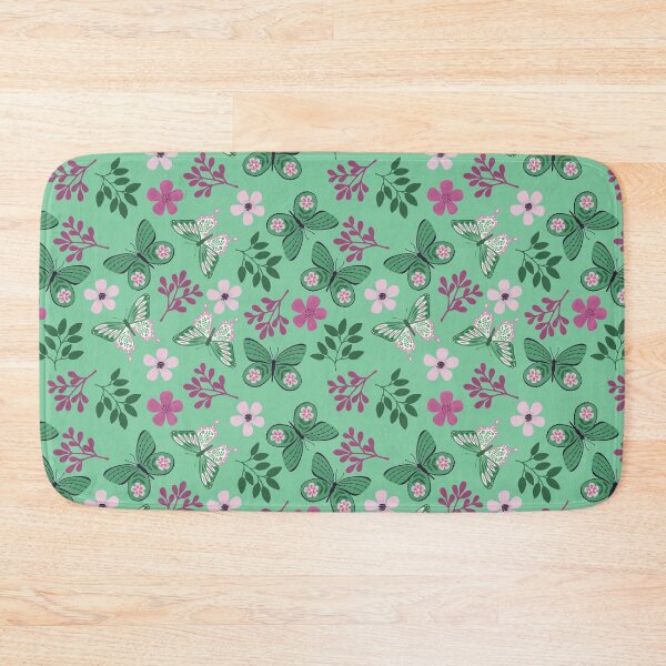 Item preview, Floral and butterfly pattern - Spring in pink and green designed and sold by FunnyChameleon.