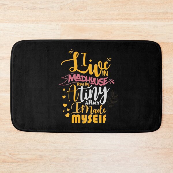 Item preview, I Live In Madhouse Run By A Tiny Army I Made Myself, Mother's day, mother's day typography, Support powerful month, flowers, Hearts, Mother's gift designed and sold by comeonyassine21.