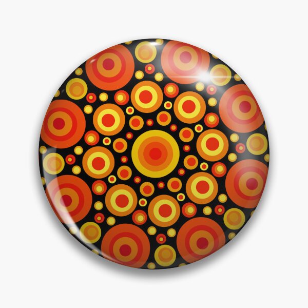 Item preview, Orange and Yellow Circular Dot Mandala designed and sold by VeronicaGArt.
