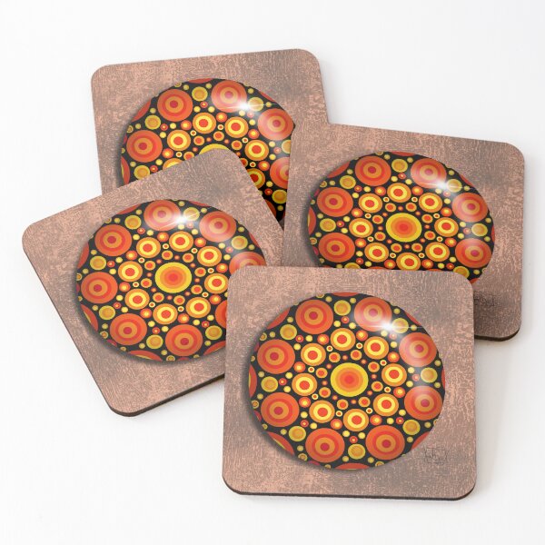 Item preview, Orange and Yellow Circular Dot Mandala designed and sold by VeronicaGArt.
