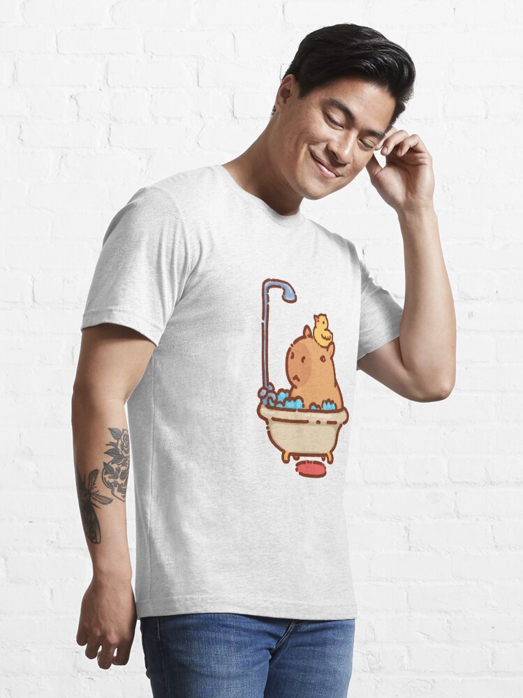 Cute capybara art, illustration seamless pattern Kids T-Shirt for Sale by  manydoodles