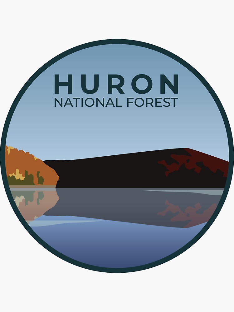 "Huron National Forest" Sticker for Sale by parkland Redbubble