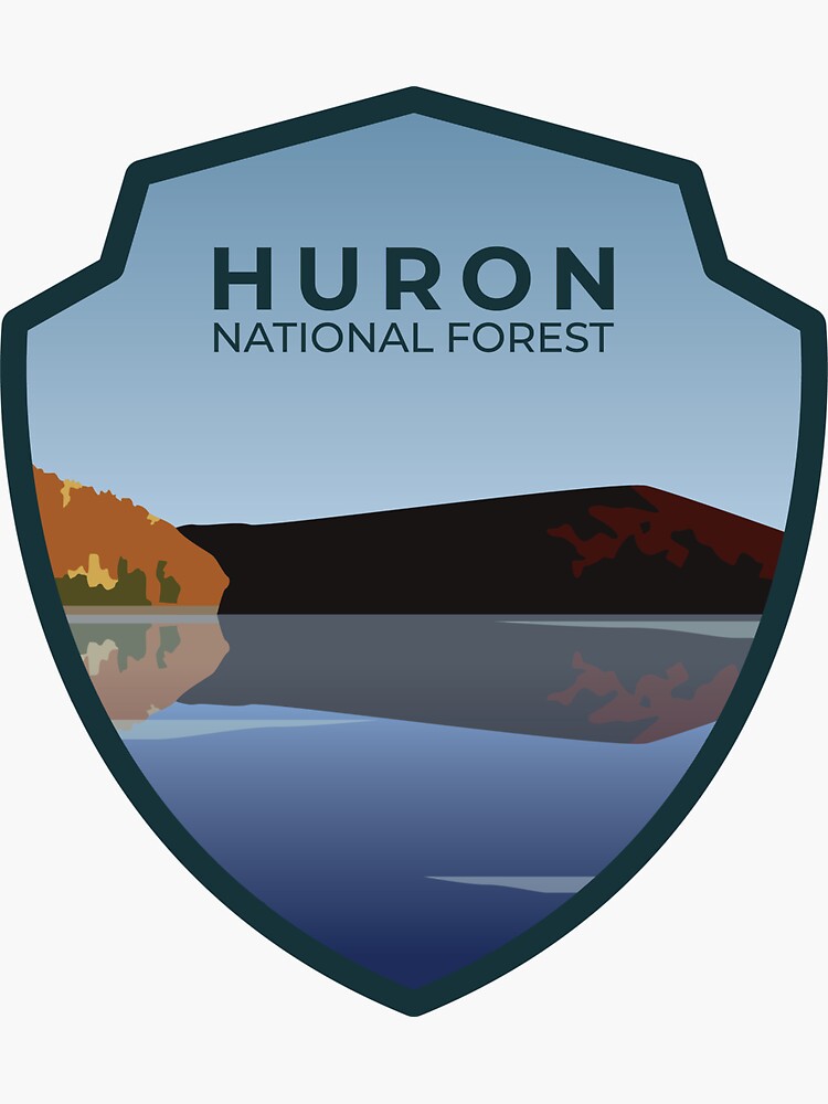 "Huron National Forest" Sticker for Sale by parkland Redbubble