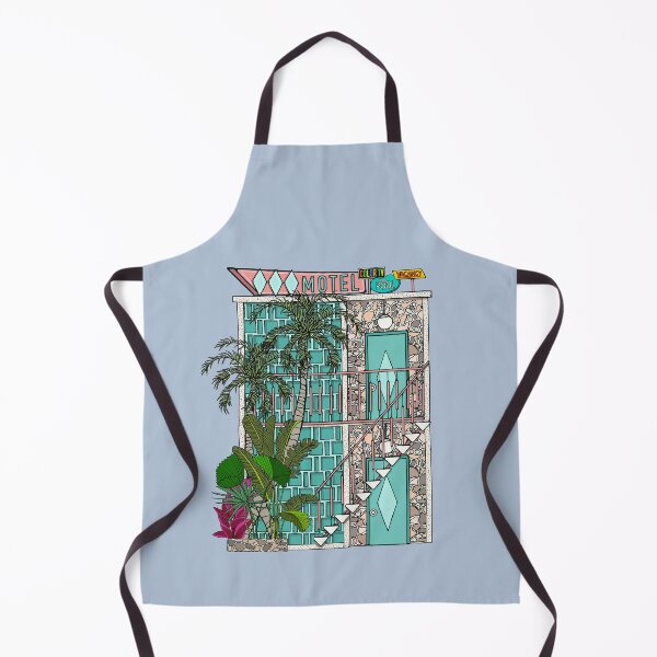 Item preview, Breeze Block Turquoise Motel with Plants designed and sold by jenbucheli.