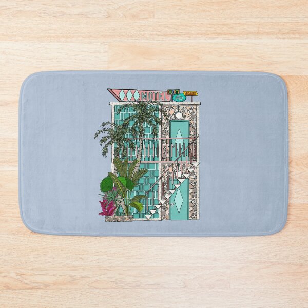 Item preview, Breeze Block Turquoise Motel with Plants designed and sold by jenbucheli.