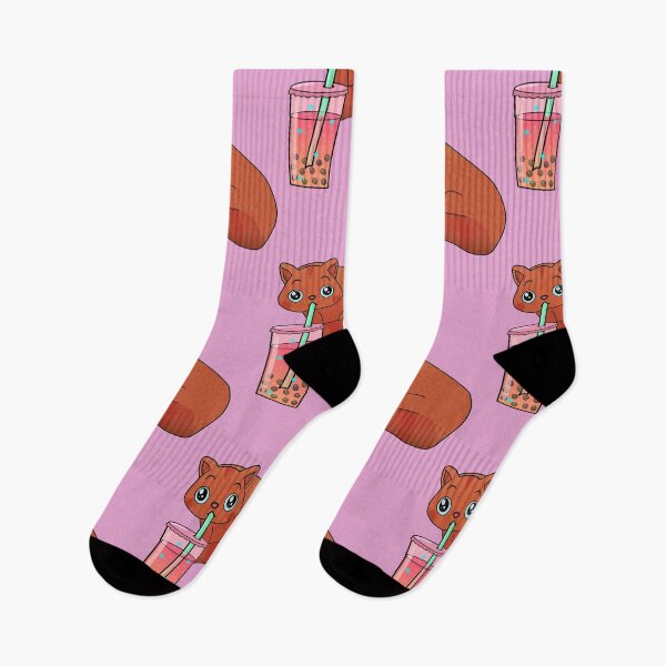 Item preview, Cat drinking boba milk  designed and sold by lazarosdesign.