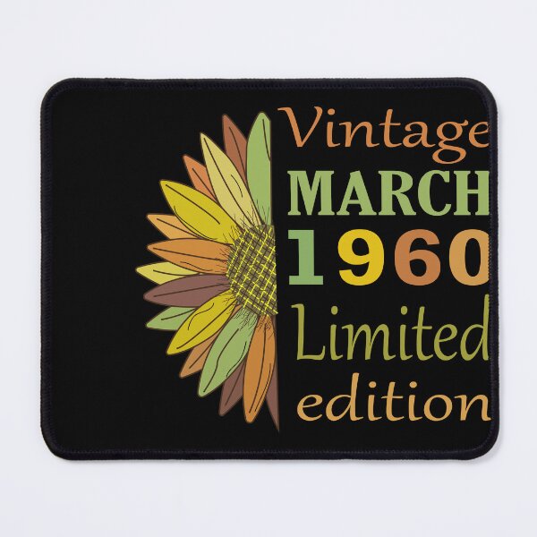 Item preview, vintage march 1960 limited edition, 62 Year Old Gifts Vintage 1960 Limited Edition 62th Birthday designed and sold by SimoSaladain.