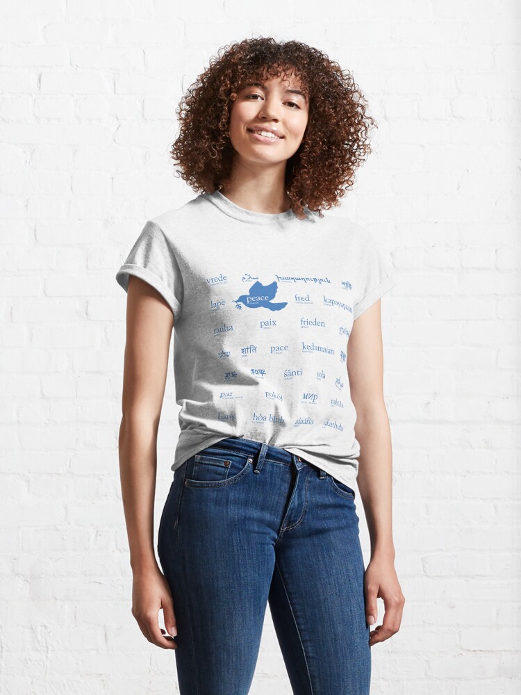 Alternate view of Peace in 33 languages Classic T-Shirt