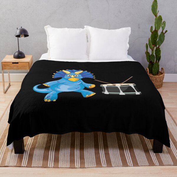 Item preview, Dinosaur Playing Drum ,Funny Good Dinosaur Drum Lovers Blue Design designed and sold by pedrored369.